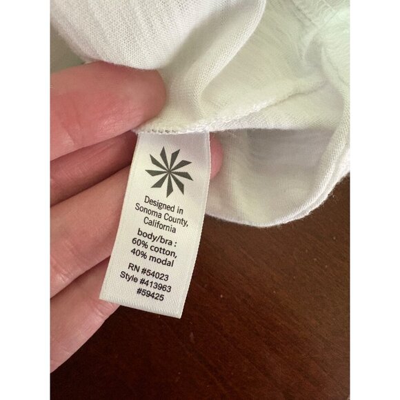 Athleta White Paisley Print Colorful Racerback Athletic Tank Size Small Tall - Picture 10 of 10